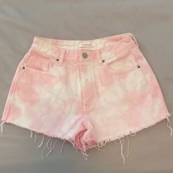PacSun - size 24 - “high rise festival” pink tie dye shorts - Picture 1 of 3
